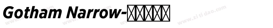 Gotham Narrow字体转换